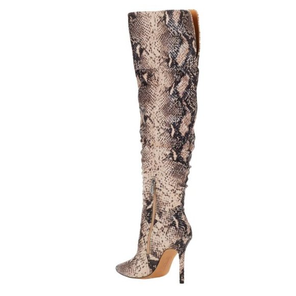 Jessica Simpson Loury Over the Knee OTK Stilletto Snake Print Boots Size 6M NEW - Picture 3 of 13